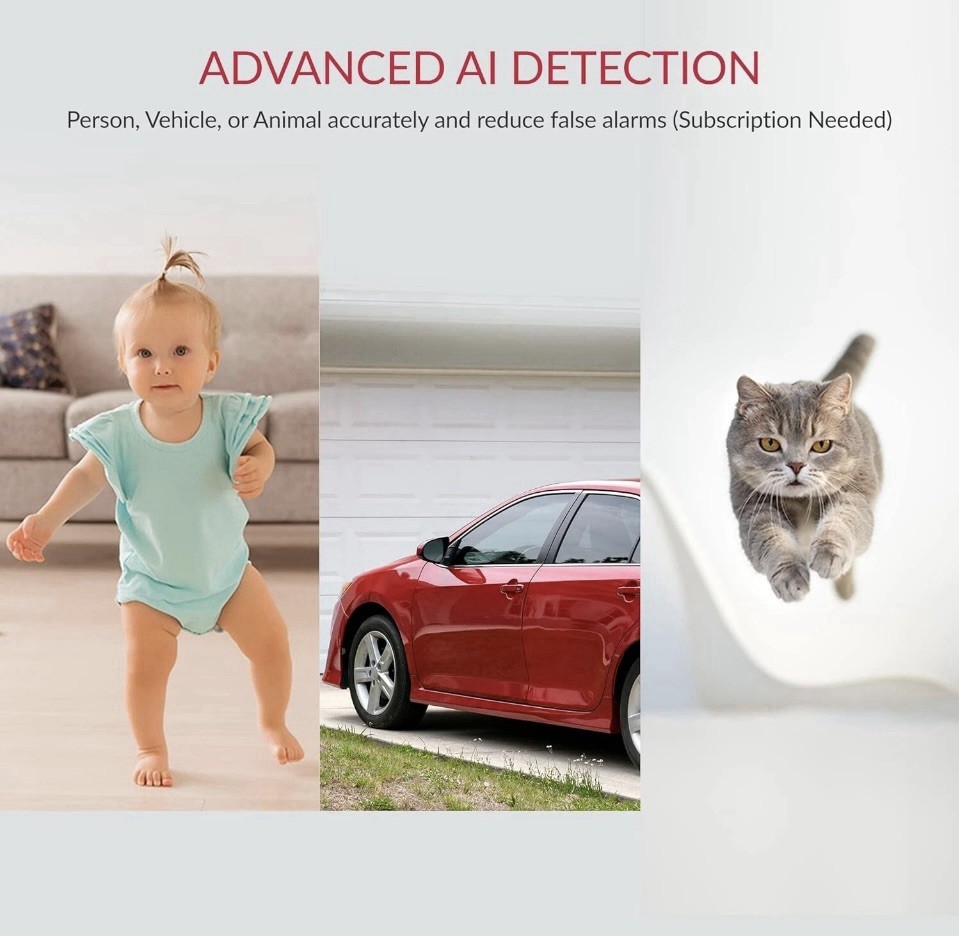 YI Pro 2pc Home Camera 2K Wireless IP Security Surveillance System Night Vision