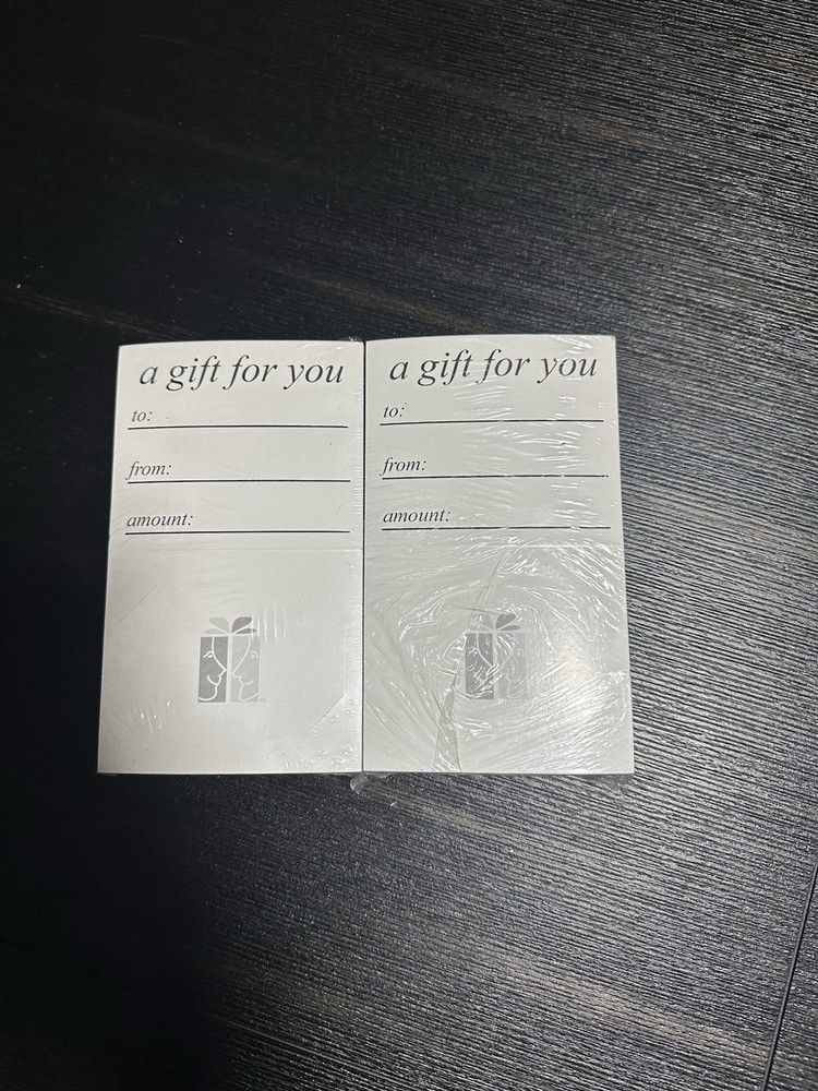 2 Pack Silver Gift Card Holders Blank Gift Cards