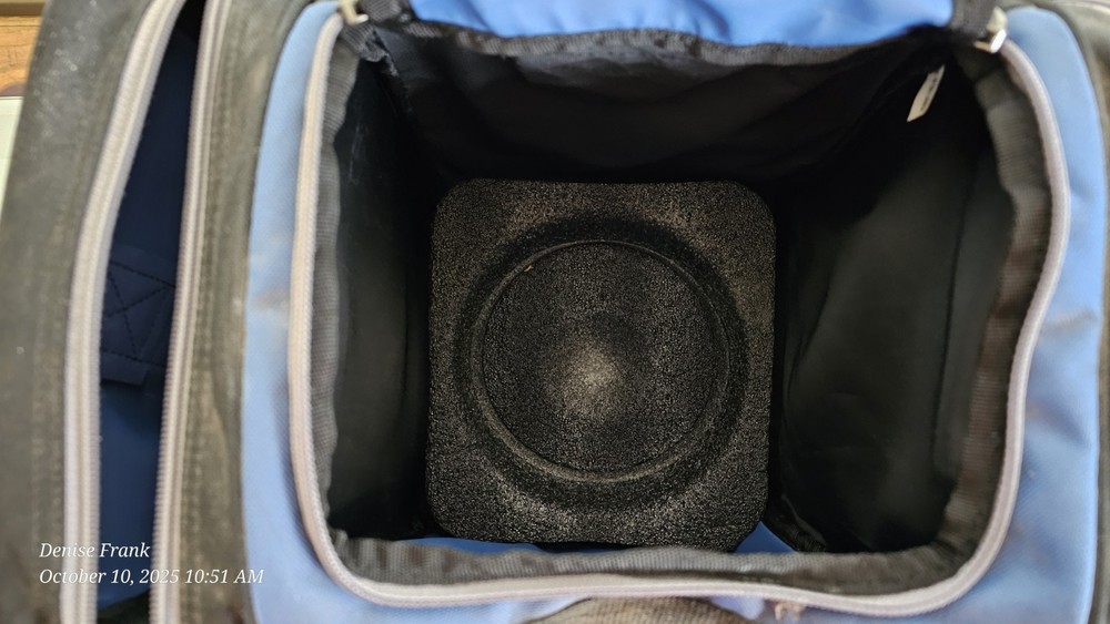 Ebonite Blue/Black Canvas Bowling Bag.
