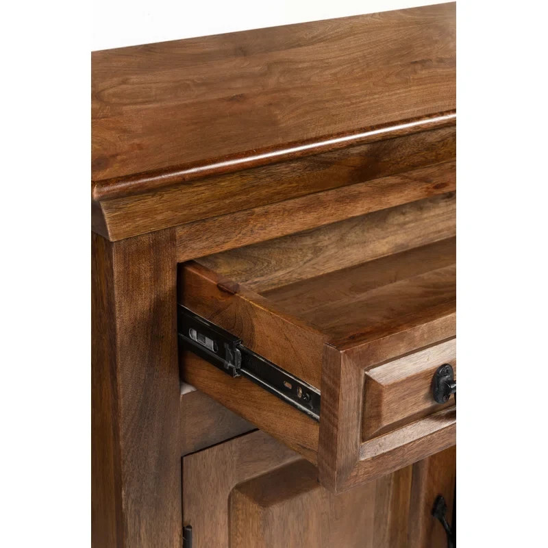 Jamya 69" Sideboard Solid Wood, Rustic Brown