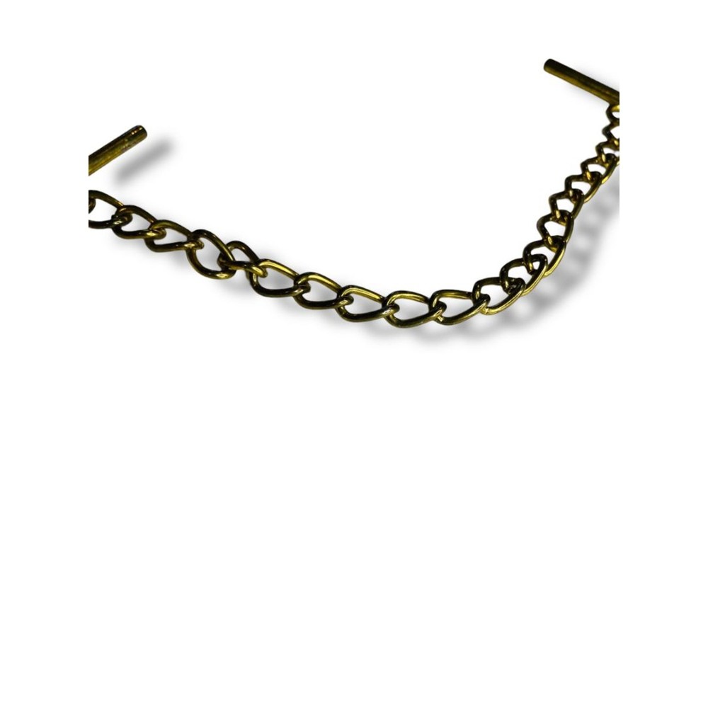 Vintage Toggle Button Chain 8" Goldtone