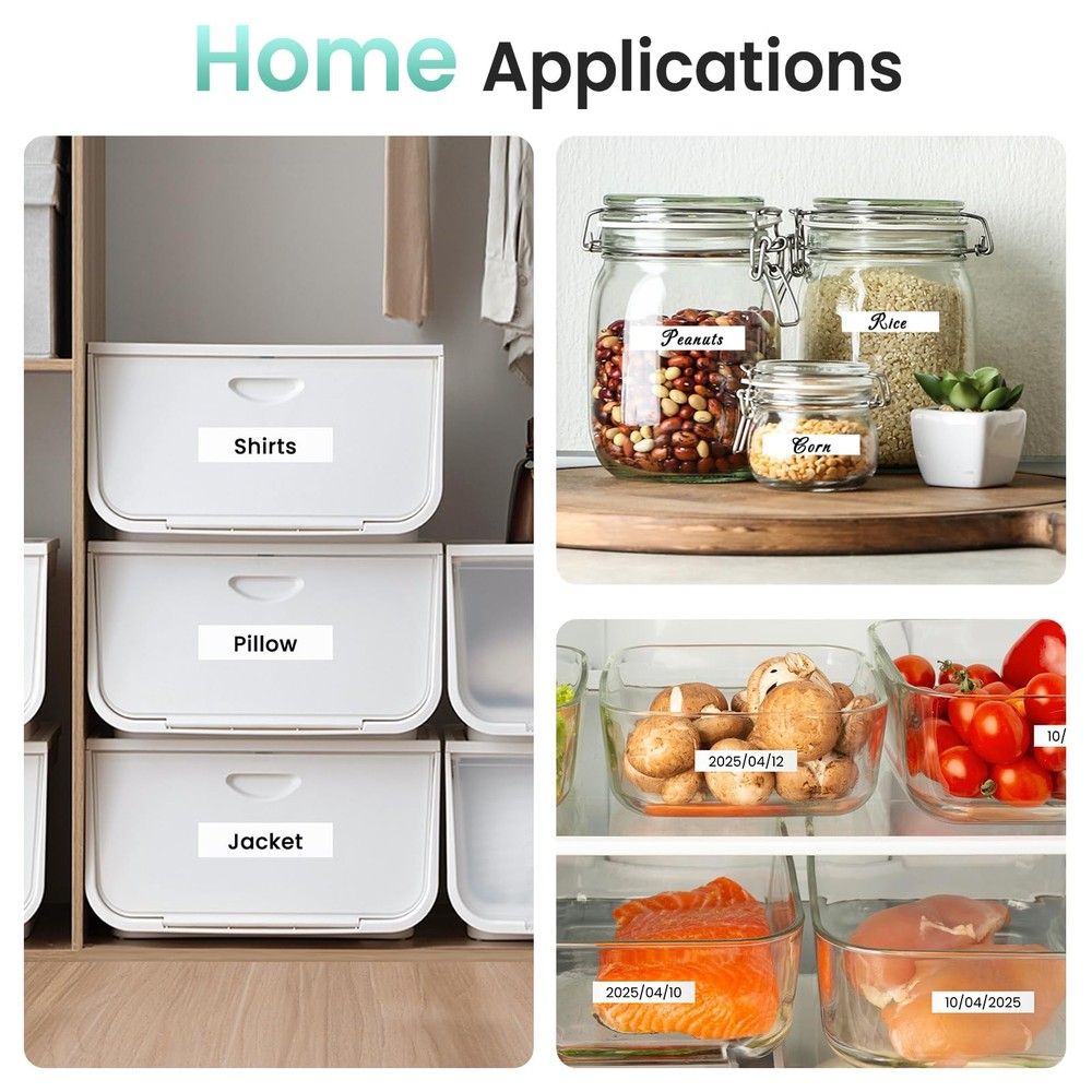 P12 Label Maker Machine with Tape, Bluetooth Small Label Maker with Multiple ...