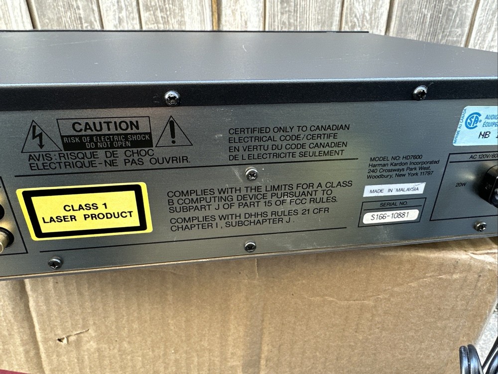 Harmon Kardon HD 7600 CD player