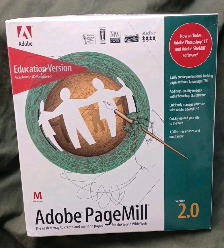 Adobe Pagemill Version 2.0 for Mac SEALED