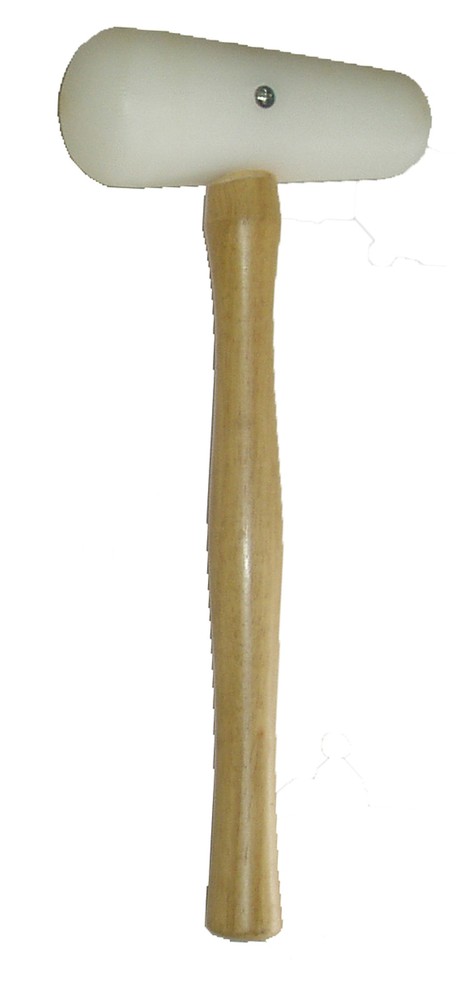 WHITE TEARDROP PLASTIC MALLET
