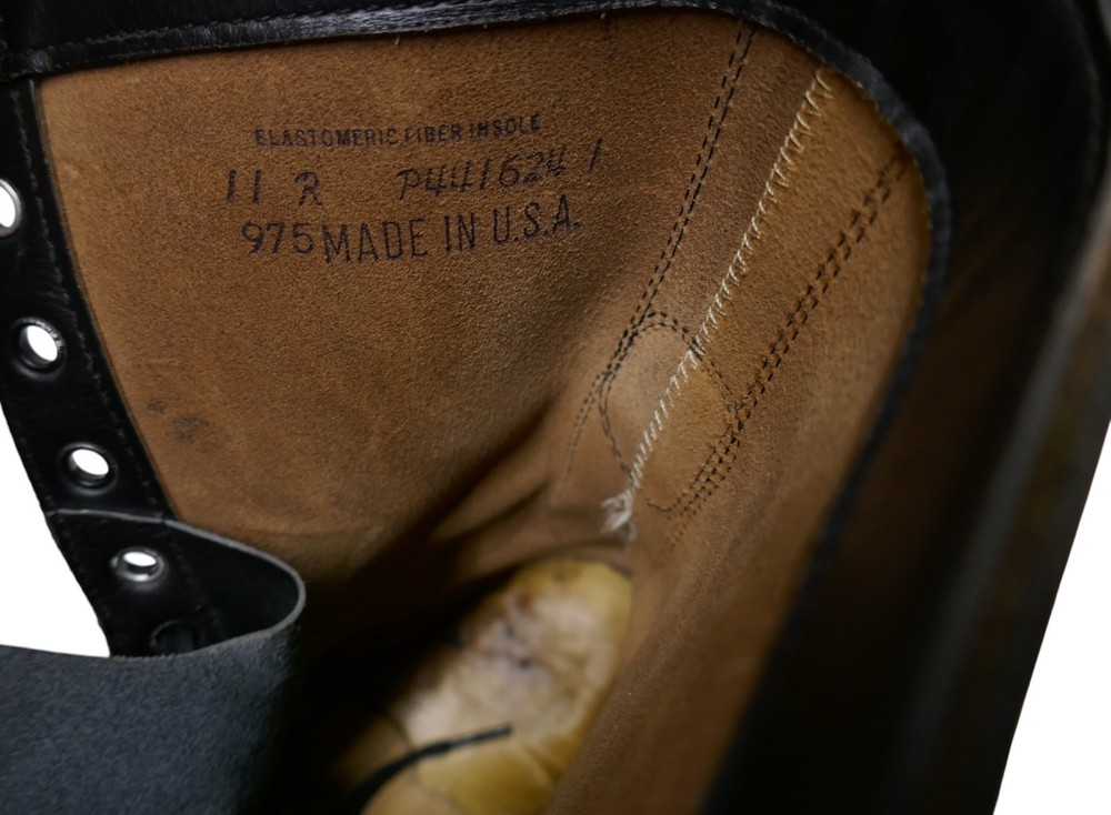 1960s Black Cap Toe Boots Sz 11R