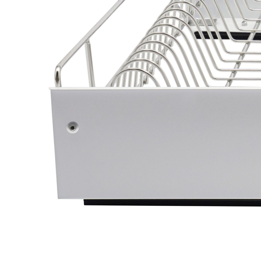 Modern Pull Out Drawer&Bottom-Mounted Slide Out Storage Shelf Silver, White New