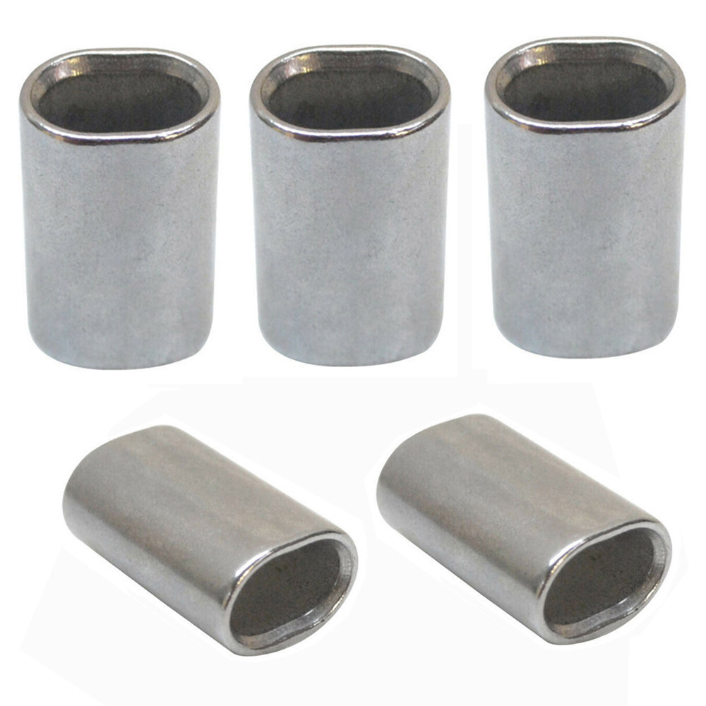Chamfer Stainless Steel Cable Wire Rope Crimping Loop Sleeve, 3/8" | 10 Pc |