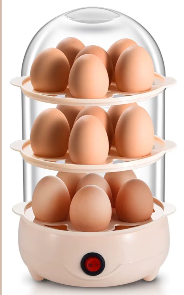 Automatic Power Off Egg Boiler Mini Multi-layer Breakfast Machine with Measuring