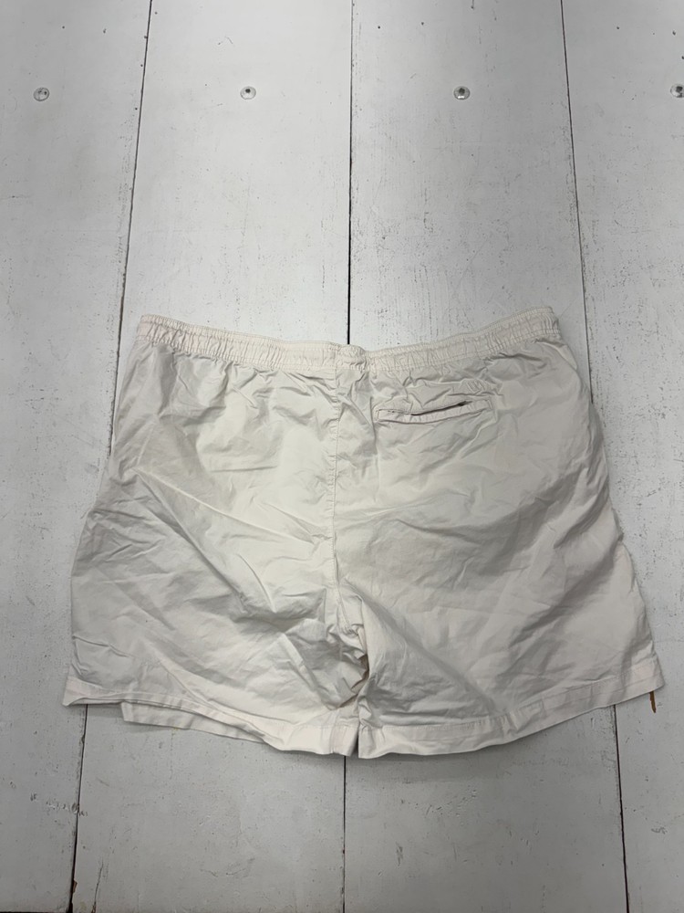 VRST Solid White Drawstring Basic Athletic Running Shorts Mens Size XXL