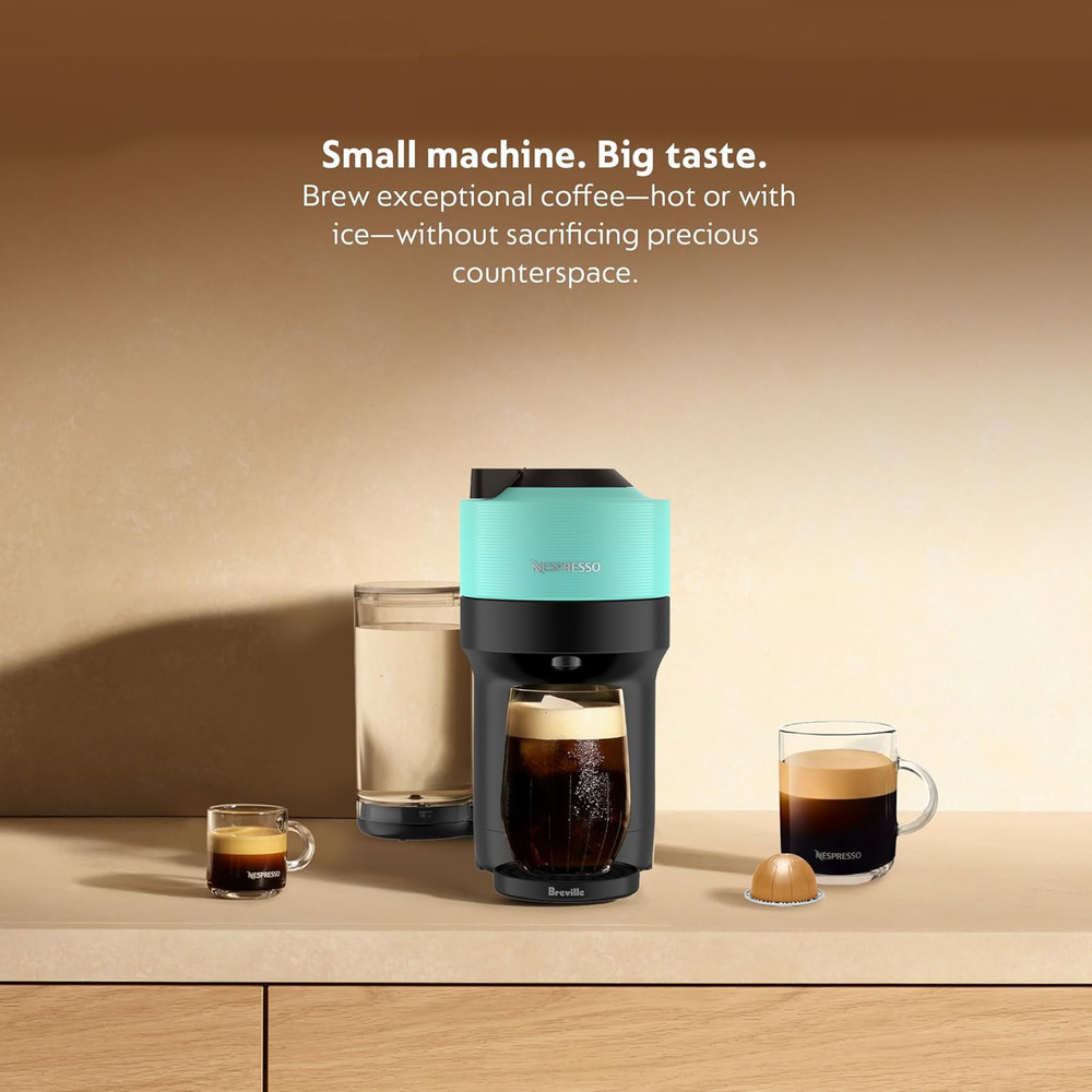 Vertuo Pop+ Coffee and Espresso Maker by Breville, Aqua Mint