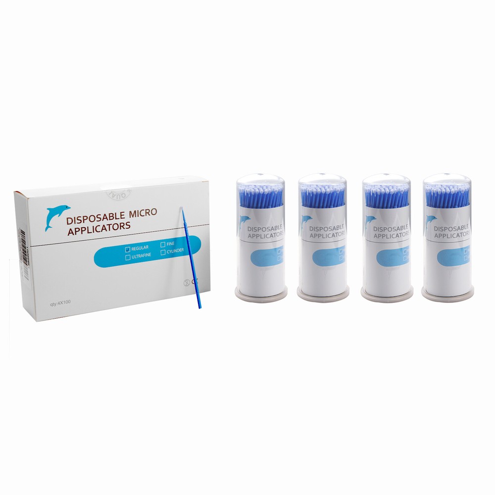 400 Dental Micro Brush Microbrush Bendable Applicator Tips Regular 2.5mm