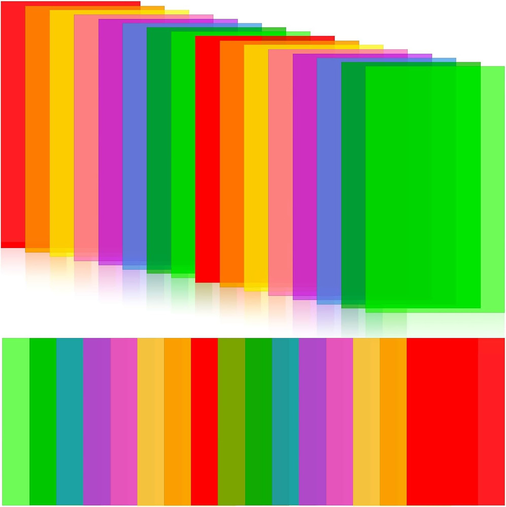 32 Pieces Colored Overlays for Dyslexia, Guided Reading Highlight Strips, Colore