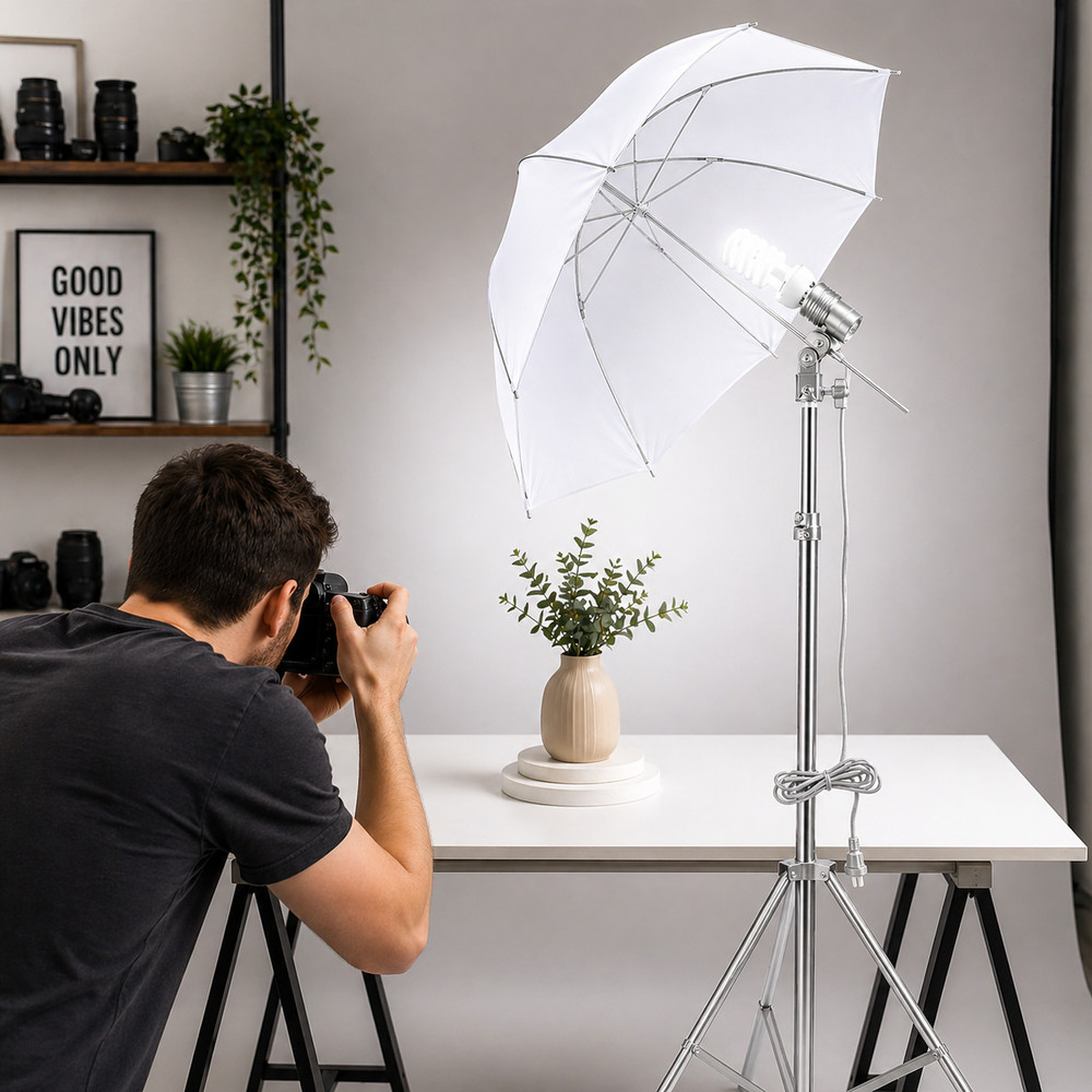 Photography Umbrella 33" Soft Light Diffuser Studio Flash Reflector White