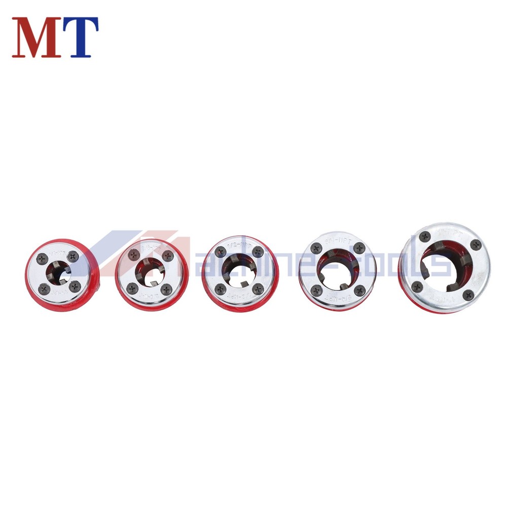 Ratcheting Pipe Threading Tool Set Ratchet Pipe Threader Kit W/ 6 Dies Kit