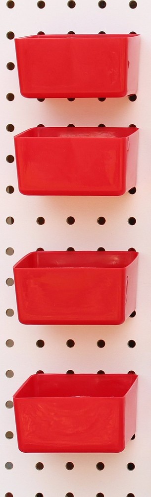 16 Piece Pegboard Plastic Bin and Plastic Tool Holder Kit