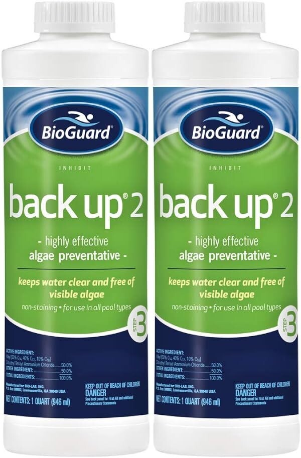 BioGuard Back Up 2-1 Quart, Pack of 2, Proven Effective Algae Preventative