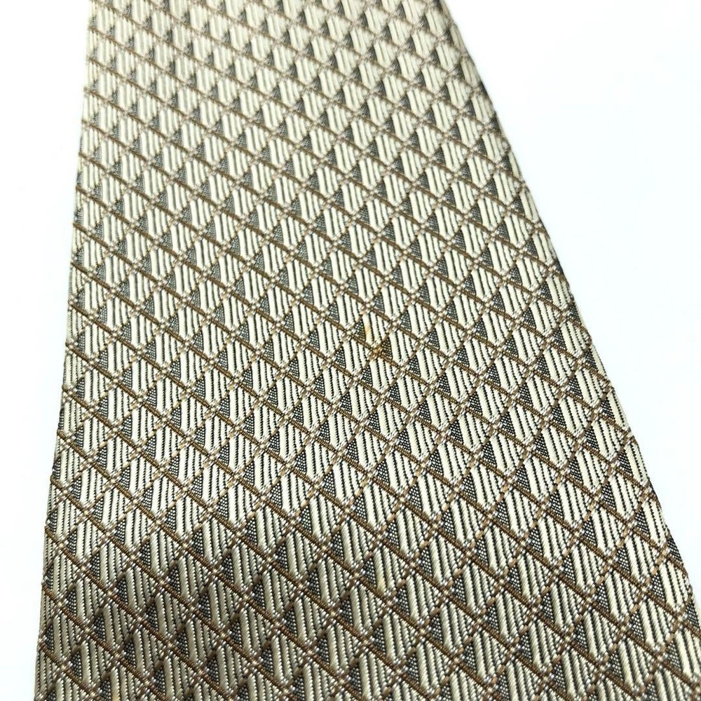 good COMME CA DU MODE tie geometric pattern beige