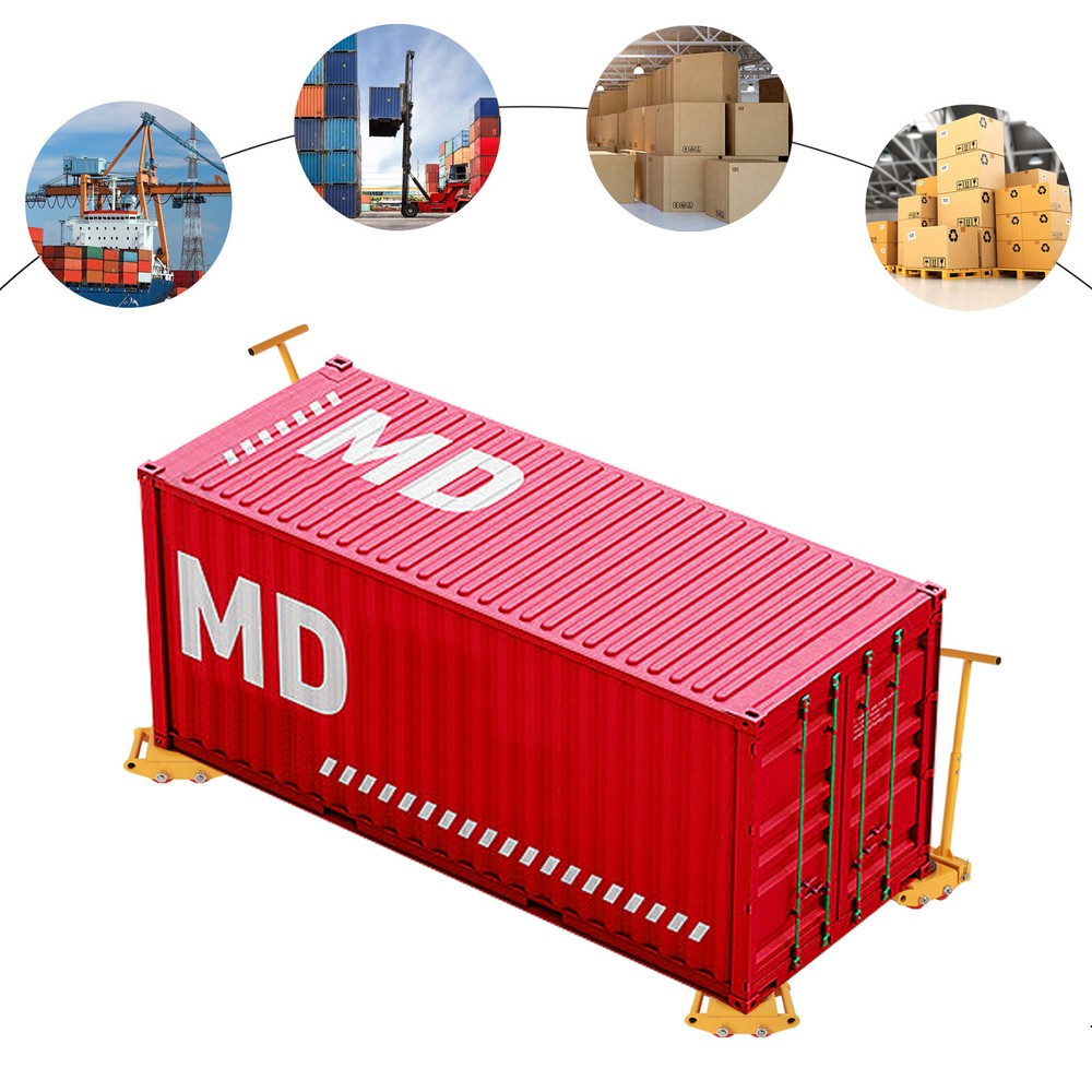 Machinery Movers w/ 360°Rotation Cap 13200lbs 6T 4 Rollers Machine Cargo Trolley