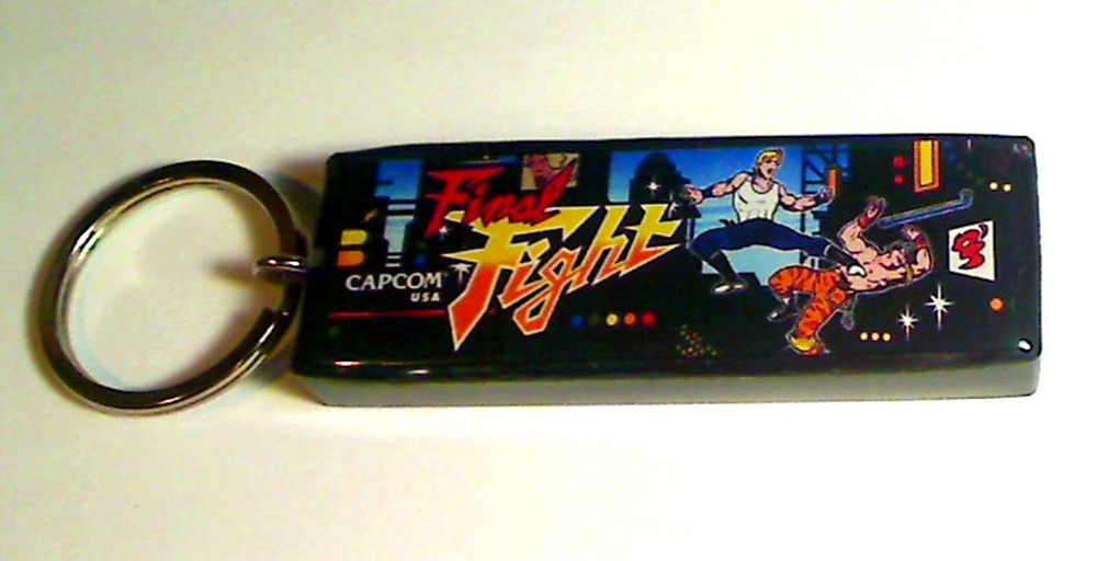 Final Fight Arcade Marquee Coin Door accessory Keychain