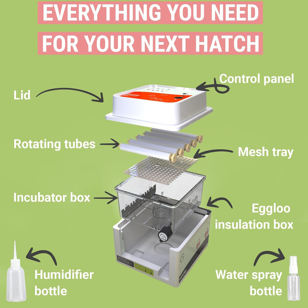 OBI-12 Incubator for Hatching Eggs – 36 Eggs, Easy to Use, Stable Temperature &