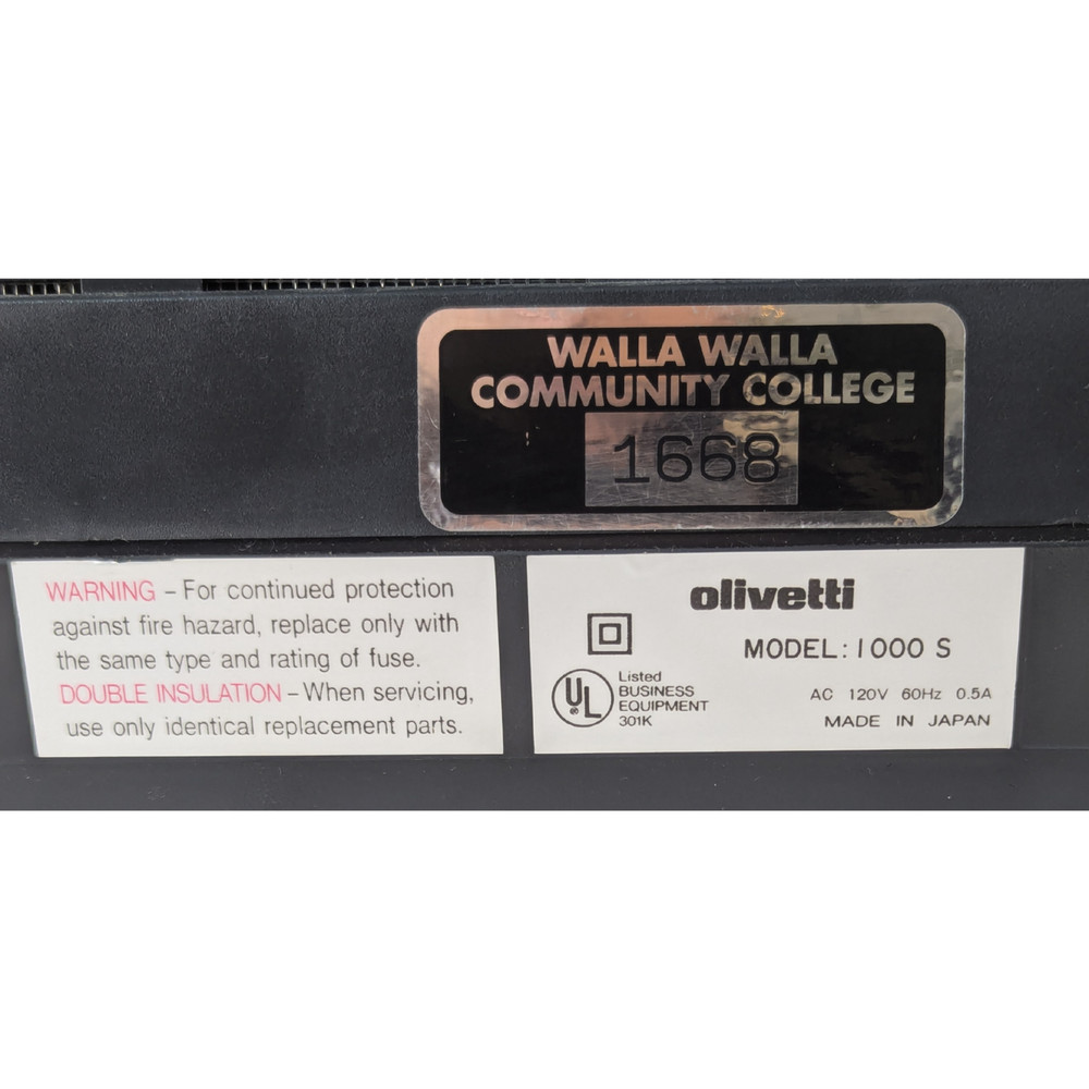 Olivetti 1000 S Electronic Typewriter – Powers On – Made in Japan