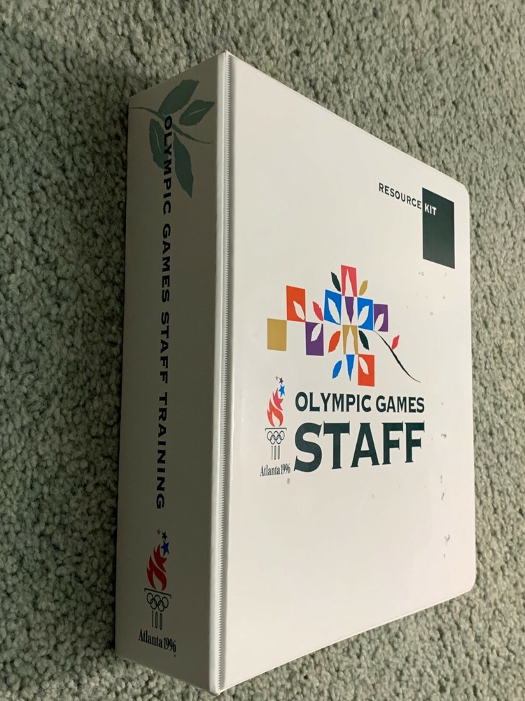 1996 Summer Olympics Staff Training Resource Kit Guide in Notebook