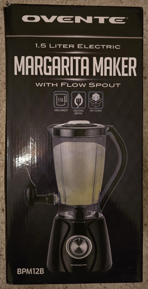 Ovente BPM12B 1.5 L Drink Maker – Flow Spout – Sealed Box