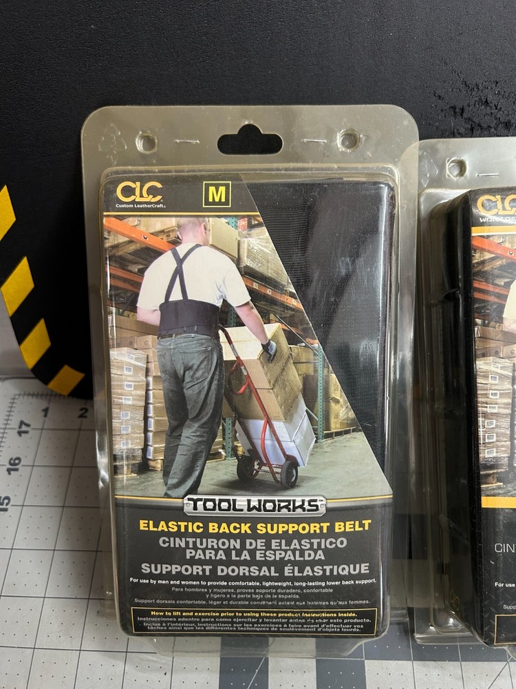 NOS 2-pack lot CLC Tool Works Elastic Back Support Belt Gear Size Medium