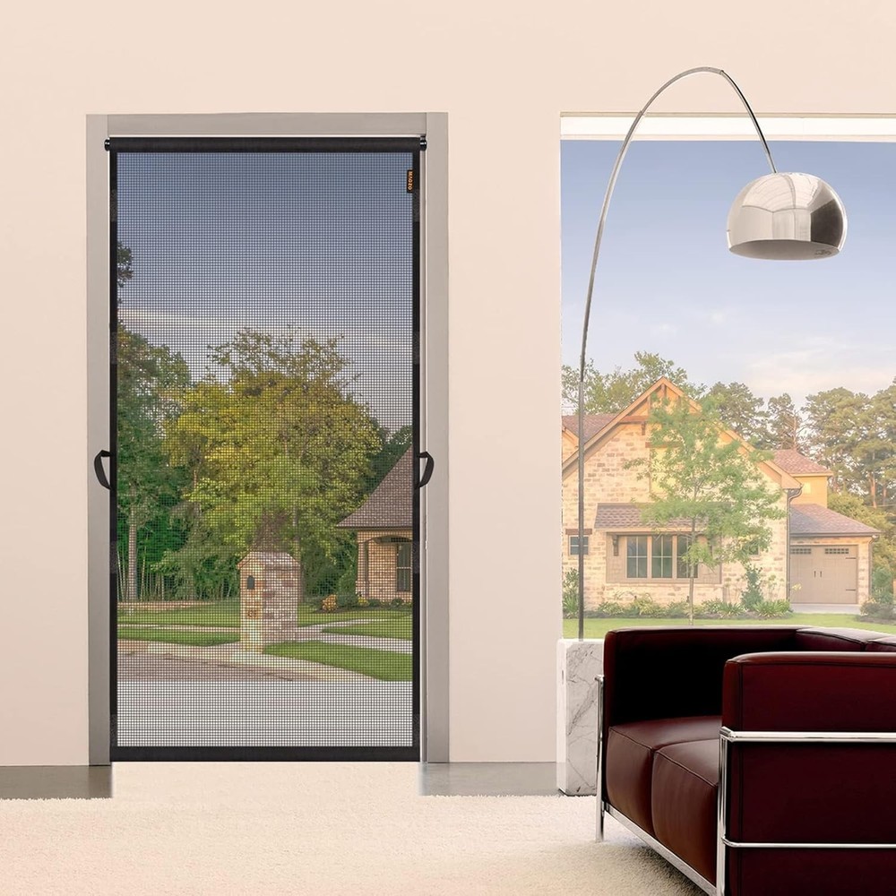 Fireproof Hanging Screen Door - Easy Install 36" x 98" Fits with Weighted Bottom