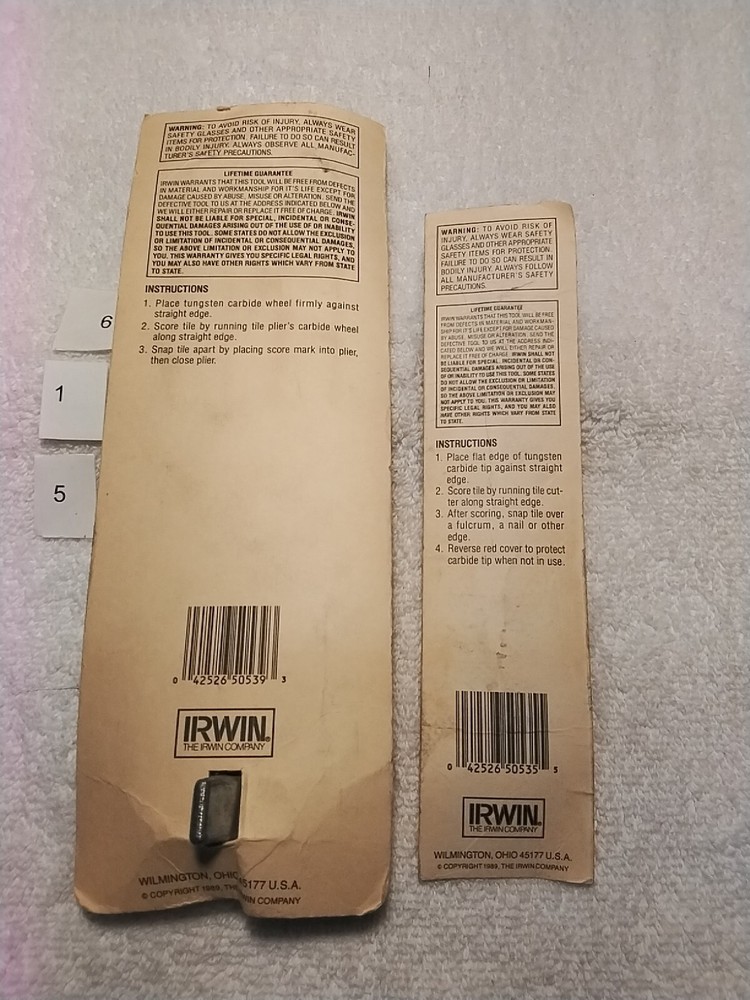 IRWIN 2PC TILE CUTTER SET