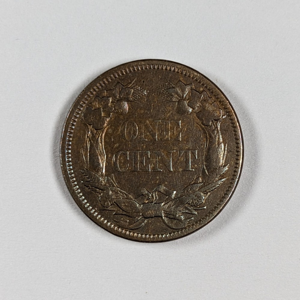1858 Large Letters Flying Eagle One Cent VF