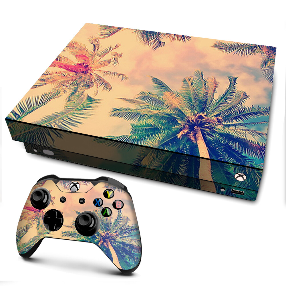 Xbox One X Console Skins Decal Wrap ONLY Coconut Trees
