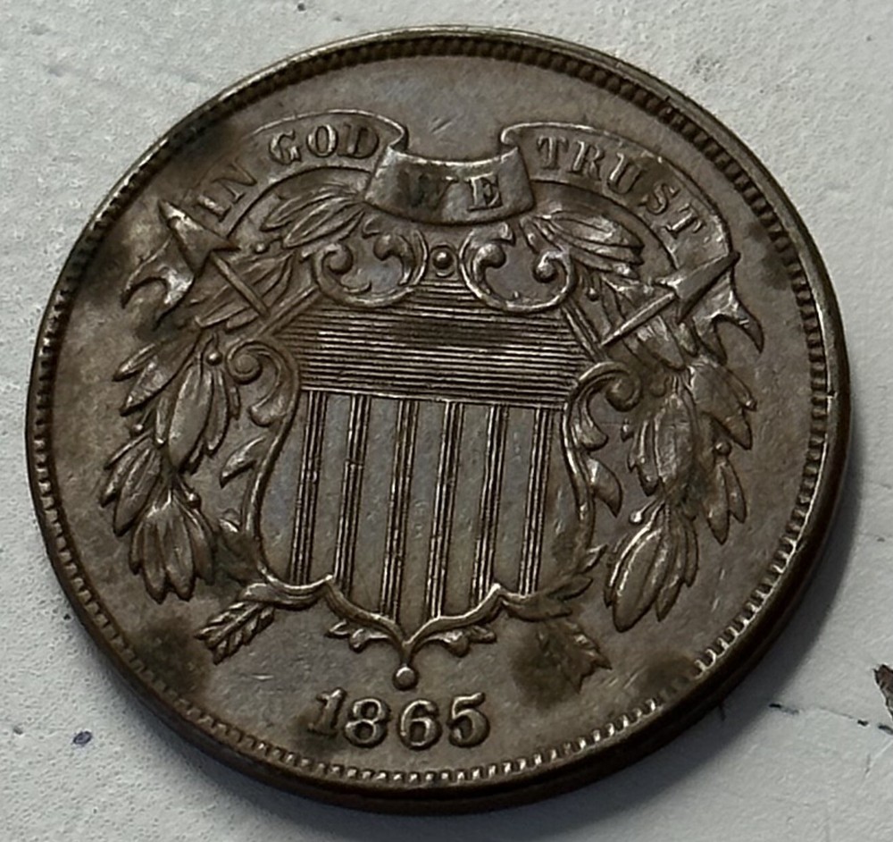 1865 2 CENT PIECE
