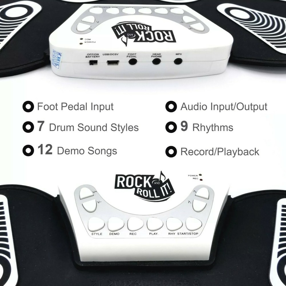 Rock And Roll It - Drum. Flexible, Completely Portable, Battery Or USB Powered