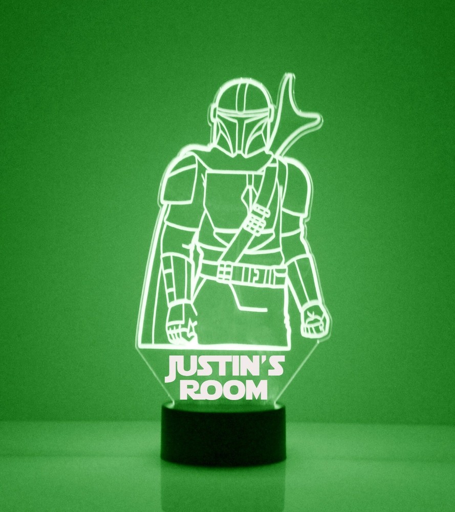 Mandalorian Personalized FREE Star Wars LED Night Light Lamp + Remote