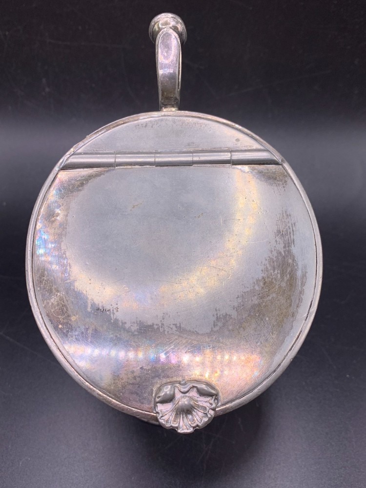 Vintage WALLER & HALL silver plated lidded sugar caddy