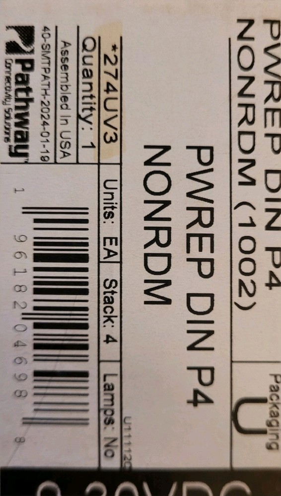 Pathway PWREP DIN P4 DMX REPEATER