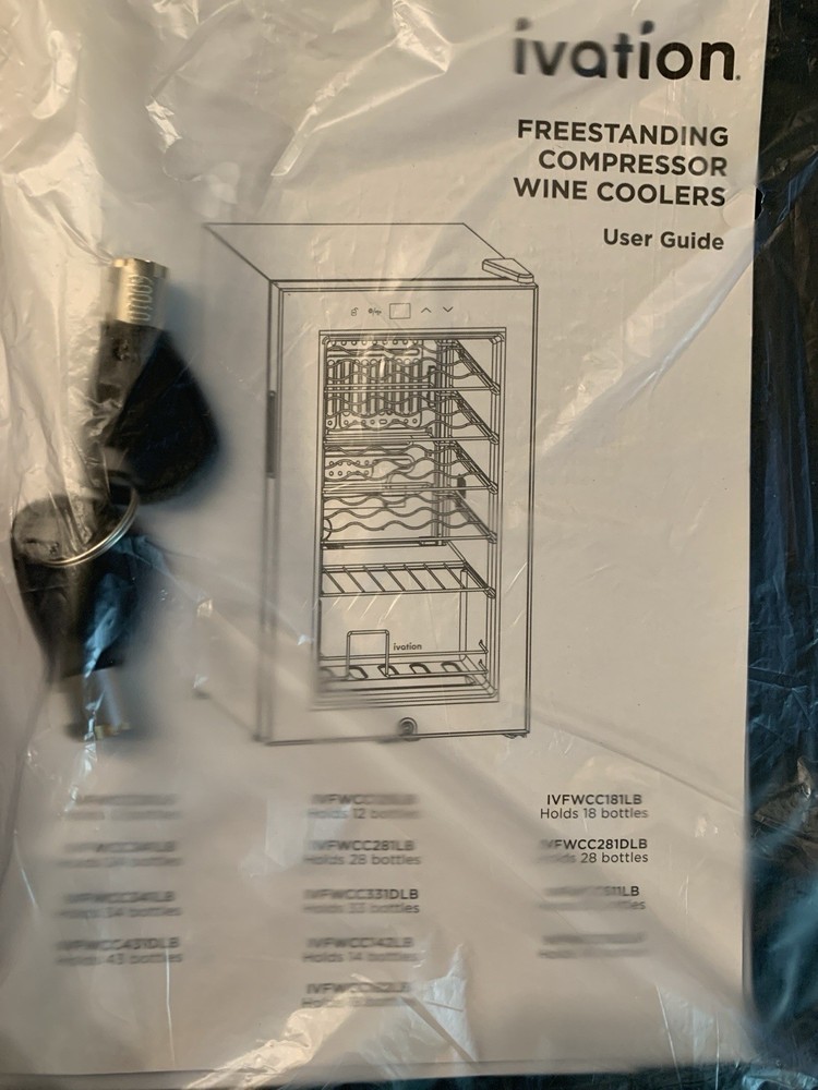 Ivation IVFWCC341LB 34 Bottle Compressor Refrigerator