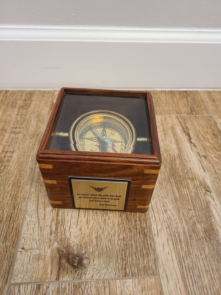 Rare Boston Compass w/ Wood Box