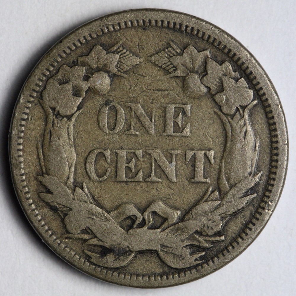 1858 LARGE LETTERS Flying Eagle Cent Penny VF E127 VUEM
