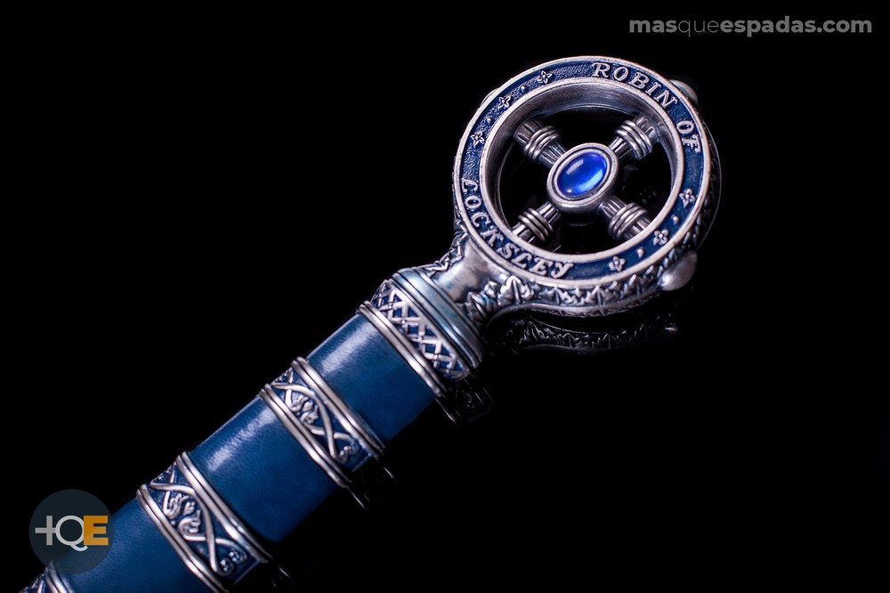 Sword Robin Hood Silver Enamelled Blue