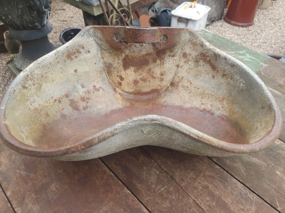 Vintage Bamfords Drinker Wall Bird Bath Cast Iron Reclaimed