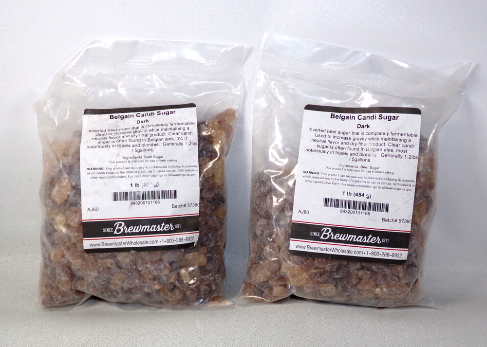 2 LBS Dark Belgain Candi Sugar, Home Brewing, Beer, Inverted Beet Sugar