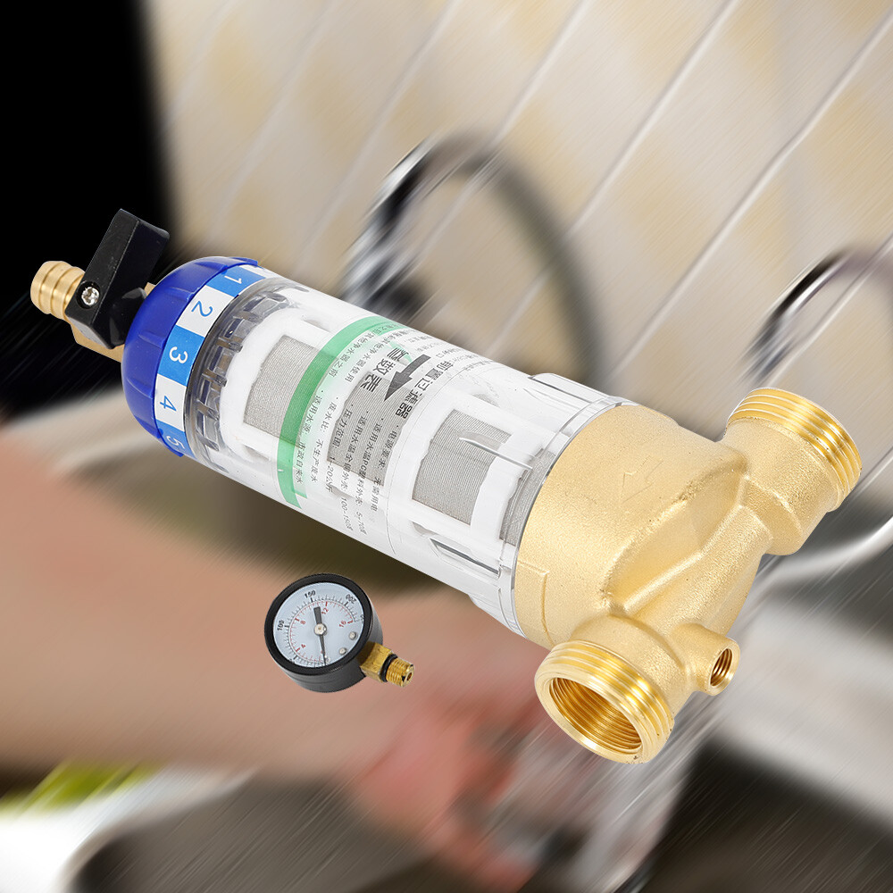 Reusable Whole House Spin Down Water Filter for Sediment Rust Sand Removal