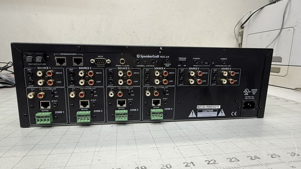 SpeakerCraft MZC-64 Multi-Zone AV Amplifier Controller WORKING PULL LOW 36 Hours