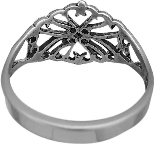 Diamond Cut Wide Damask Ring