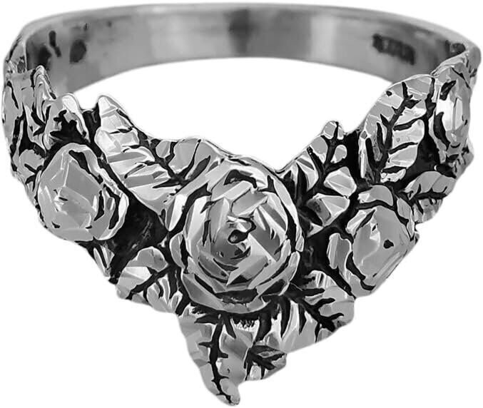 Diamond Cut Flower Crown Ring
