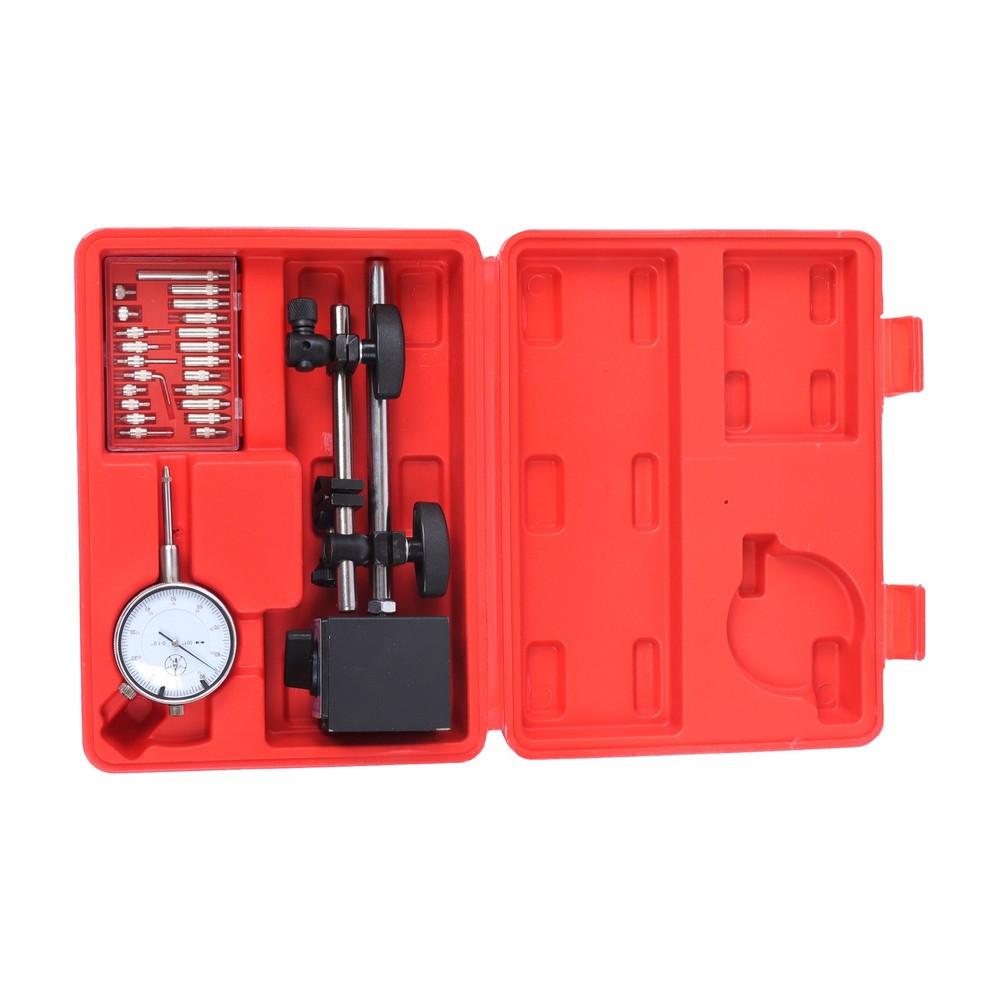 1" .001" Dial Indicator Magnetic Base 22 Pcs Indicator Point Sets 4-48 Threads