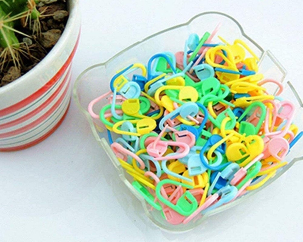 100PCS Crochet Stitch Markers Locking Knitting Clips